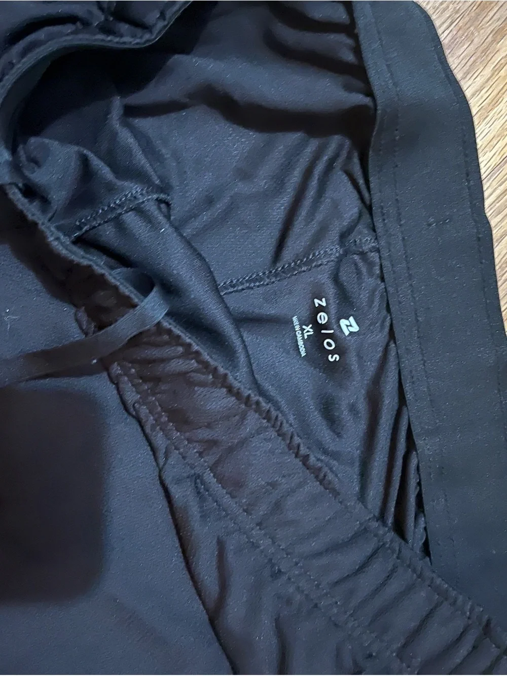 ZELOS Black Lounge Sleep Shorts with Drawstring Waist